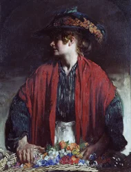 Lottie of Paradise Walk (olje på lerret)