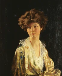 Portrett av Lady Evelyn Herbert, halvfigur