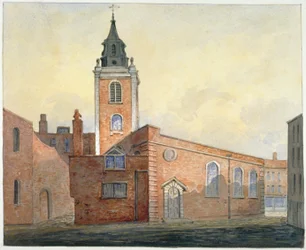Church of St Michael Bassishaw, City of London, 1815