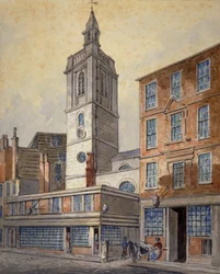 Utsikt over St Dionis Backchurch, City of London, 1815.