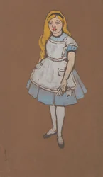 Alice kostymedesign for Alice-in-Wonderland, 1915, 1915.