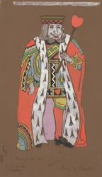 Hjertekongen (kostymedesign for Alice i Eventyrland, 1915)