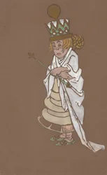 White Queen kostymedesign for Alice-in-Wonderland 1915.