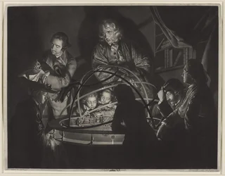 En filosof holder en forelesning i Orrery, etter Joseph Wright fra Derby (1734–97)
