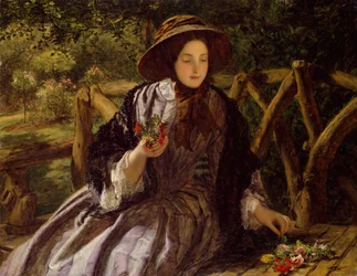 Hageblomster lager en posy, 1855-1856.