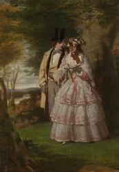 De to sentrale figurene i Derby Day, 1860.
