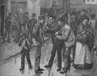 Scene under Preston Strike, c1890