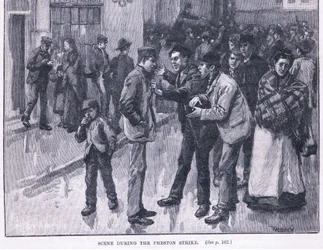Scene under Preston Strike 1856 AD