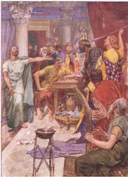 Krangelen mellom Alexander og Clitus, fra Plutarch Lives utgitt av T C & E C Jack Ltd