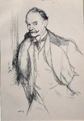 Portrait of Thomas Hardy (1840-1928) from the series 
