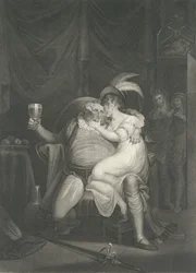 Doll Tearsheet, Falstaff, Henry and Poins Shakespeare, Kin..., først utgitt 1795, gjenutgitt 1852.