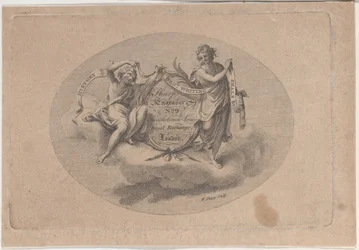 Byttekort for William Sharp, gravør, 1800-tallet.