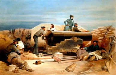 En rolig dag i Diamond Battery - portrett av en Lancaster 68-punder, Krimkrigen 1855-1856