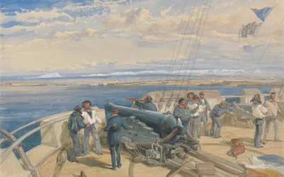 Sebastopol, skissert fra dekket til HMS Sidon, februar 1855