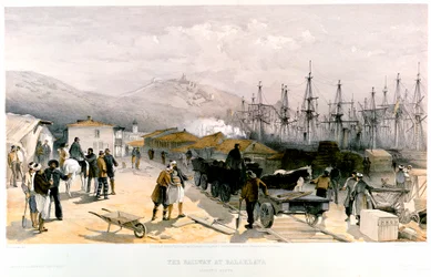 Jernbanen ved Balaklava, 1855-1856