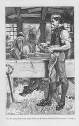 Scene fra Adam Bede av George Eliot, c1885