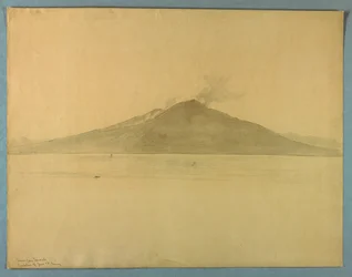 Studie av Vesuv fra Sorrento, Italia