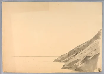 Studie av kystklippen, Amalphi, Italia