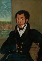 Portrett av en mann (muligens Peter Vogelsang sr.), sannsynligvis 1829 (olje på tre)