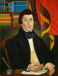 Tekstilhandler, ca. 1840 (olje på lerret)