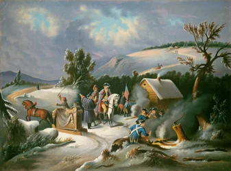 Washington ved Valley Forge, midten av 1800-tallet (olje på lerret)