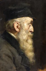 Portrett av en gammel mann (olje på lerret)