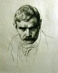 Selvportrett, ca. 1895 (lito)