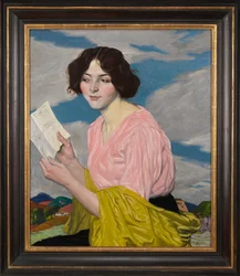 Kjærlighetsbrevet (Portrett av Dora Labbette) ca. 1918