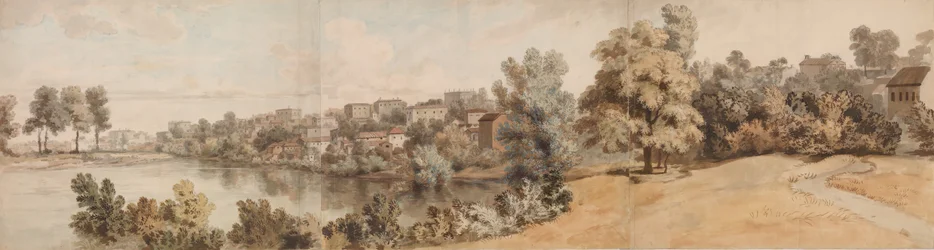Italiensk elvelandskap, 1750-60.