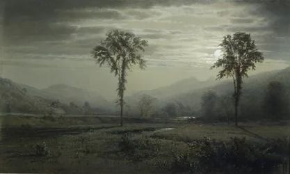 Måneskinn på Mount Lafayette, New Hampshire, 1873.