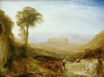 Utsikt over Orvieto, malt i Roma