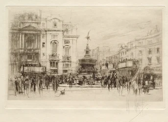 Piccadilly Circus, utsyn mot Lower Regent Street, med Criterion Theatre bak