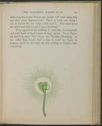 Illustrasjon fra «Den fantastiske trollmannen fra Oz» av Lyman Frank Baum