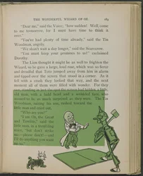 Illustrasjon fra «Den fantastiske trollmannen fra Oz» av Lyman Frank Baum