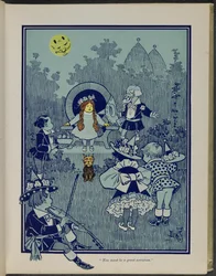 «Du må være en stor trollkvinne», illustrasjon fra «Den fantastiske trollmannen fra Oz» av Lyman Frank Baum