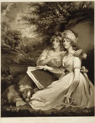 The Daughters of Sir Thomas Frankland, Baronet, 1797 (mezzotint i brunt blekk)