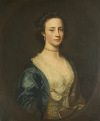 Portrett av frøken Elizabeth Jesser (olje på lerret)