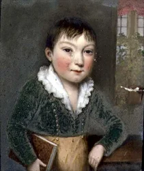 Ukjent sønn fra FitzHerbert-familieportretter, ca. 1817 (skifer)