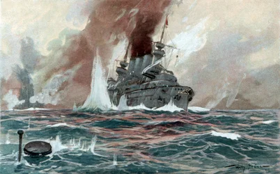 Ubåt, ca. 1905 (akvarell)