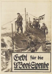 Gi til ubåtdonasjonen. Plakat, 1917