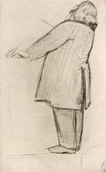 Johannes Brahms (1833-1897) tysk komponist, dirigering (tegning)