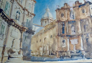 572 Sene ettermiddagsskygger - Palermo, Quattro Canti