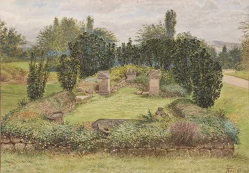 Temple of Antenociticus, Benwell (gouache og wc på papir)