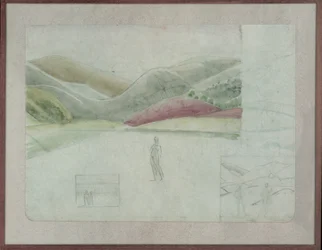 Studie for Santissima Trinita, ca. 1924 (blyant og akvarell på papir)