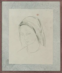Studie for St Martin altertavle, ca. 1928 (blyant på papir)