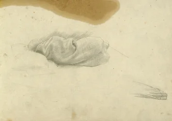 Studie for sovende kvinne for Santissima Trinita, ca. 1924-30 (blyant på papir)