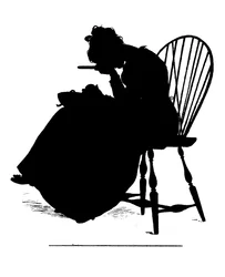 Illustrasjon for The Courtin' av James Russell Lowell (litho)