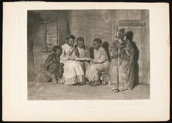 Søndag morgen i Old Virginia, ca. 1888–91 (fotogravyr på vevd papir)