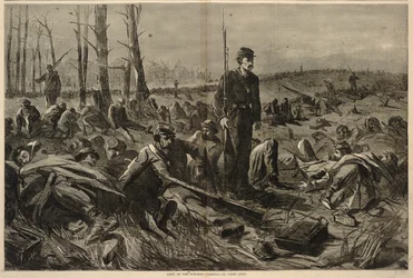 Potomac-hæren - Sover på armene, fra Harper#39;s Weekly, 28. mai 1864