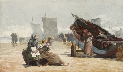 Strandscene, Cullercoats, 1881